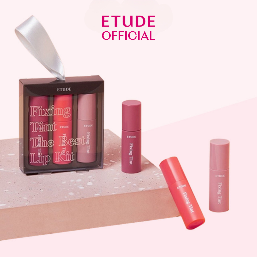 Set 3 son tint lì mini ETUDE Fixing Tint tiện lợi thời trang