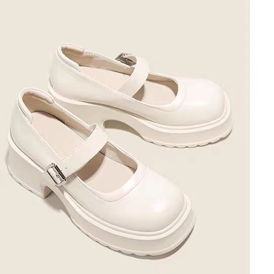 Giày Búp Bê Đế Dày Màu Đen Phong Cách Lolita Cổ Điển Cho Nữ giày lolita