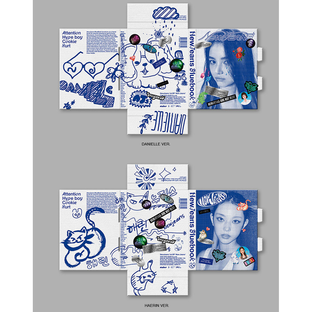 Album đầu tay Hybe Labels nhóm nhạc Newjeans phiên bản sách màu xanh dương
