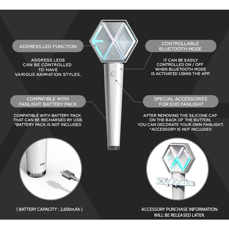 Đèn cổ vũ EXO Official Lightstick Ver.3 Eribong Ver.3 niêm phong