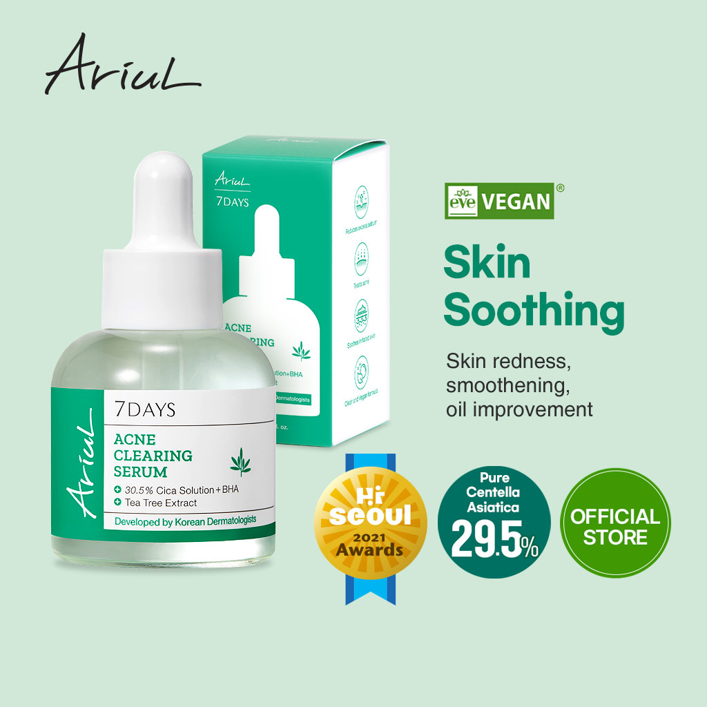 [Ariul Official] Serum AC Cica 7 ngày 20ml Axit Cica-Salicylic 29,5% Serum thuần chay, Hấp thụ nhanh