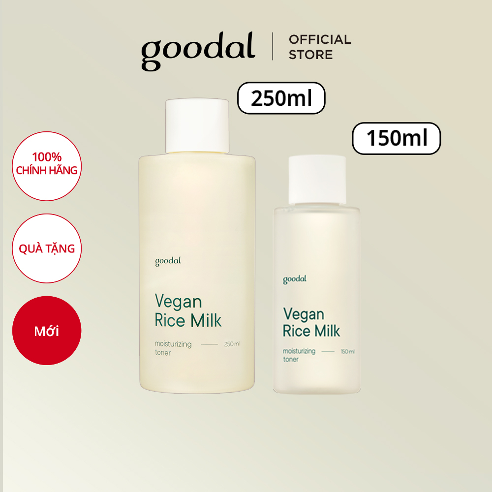 Toner sữa gạo GOODALVEGAN dưỡng ẩm cho da được chứng nhận 250ml