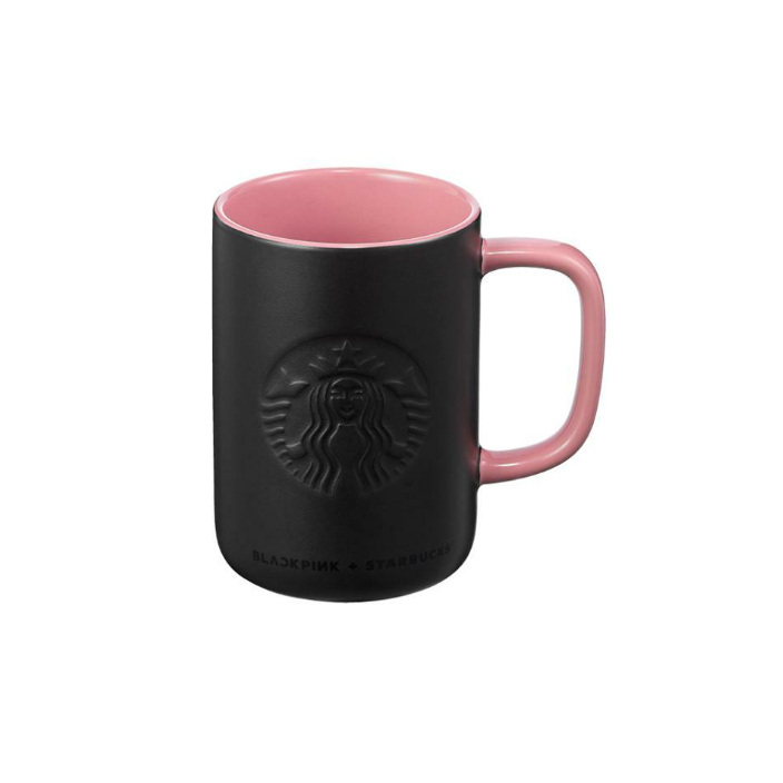Cốc Sứ Uống Nước In Hình Nhóm Nhạc Blackpink + STARBUCKS Dung Tích 473ml