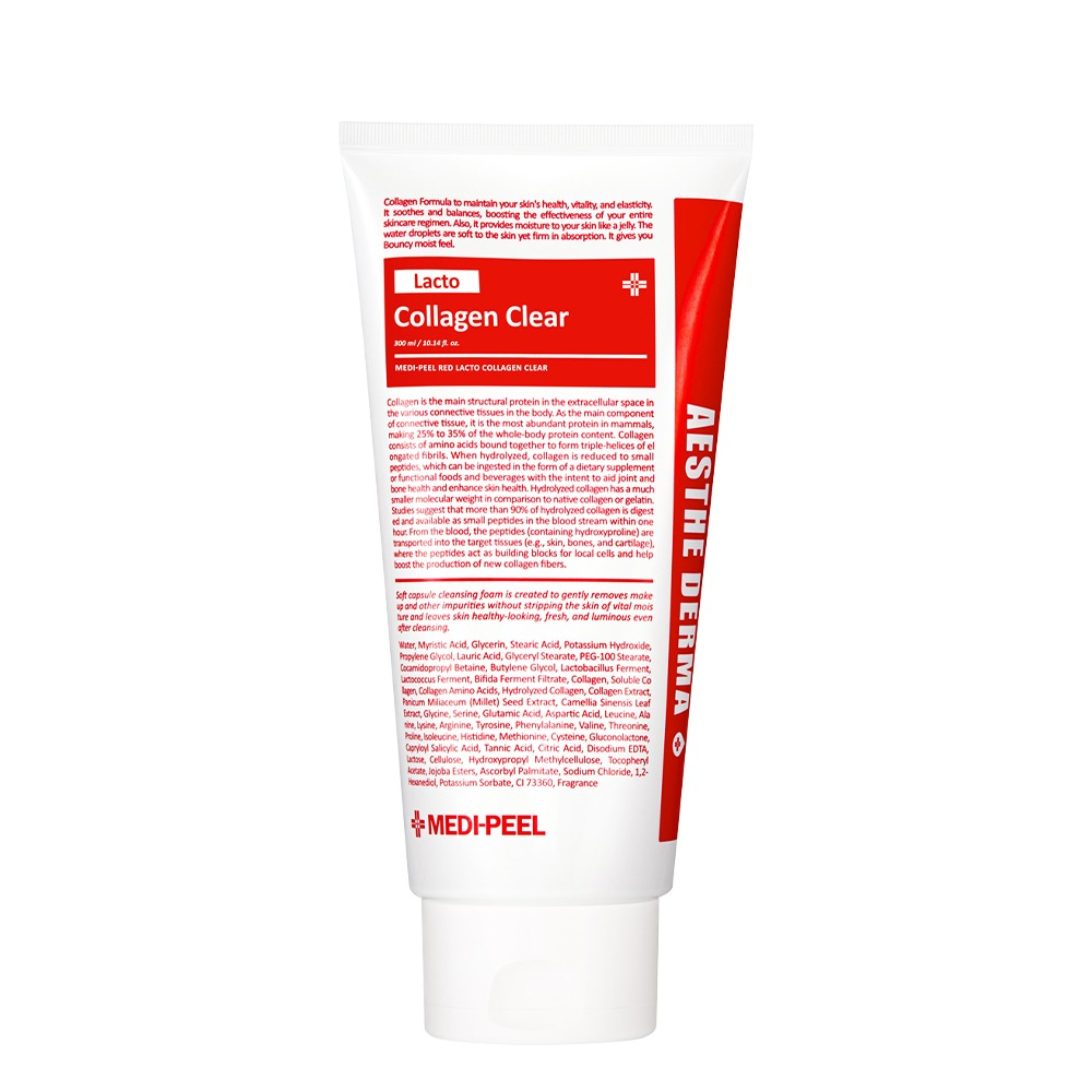 Sữa Rửa Mặt dưỡng ẩm - Se khít lỗ chân lông  MEDI-PEEL RED LACTO COLLAGEN CLEAR
