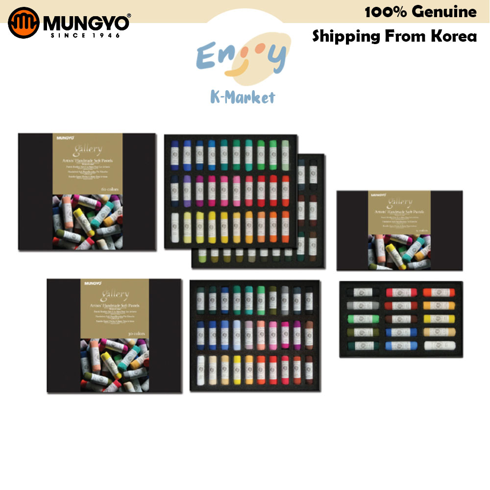 [Mungyo] Gallery Handmade Soft Pastel Set 60, 30, 15 màu -Các loại màu