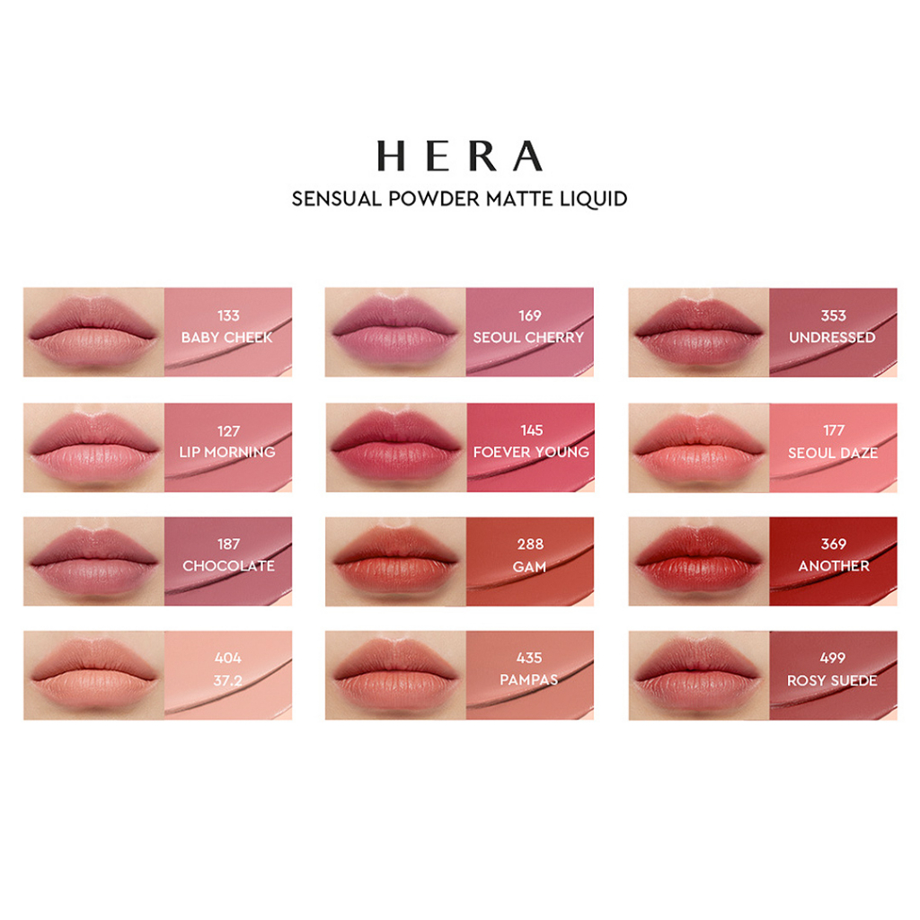 HERA Sensual Powder Matte Liquid 5g - Một Màu Lì Mềm Mịn Tự Nhiên Với Kết Thúc Như Một Cái Ôm Và Nhẹ Nhàng Cho Môi