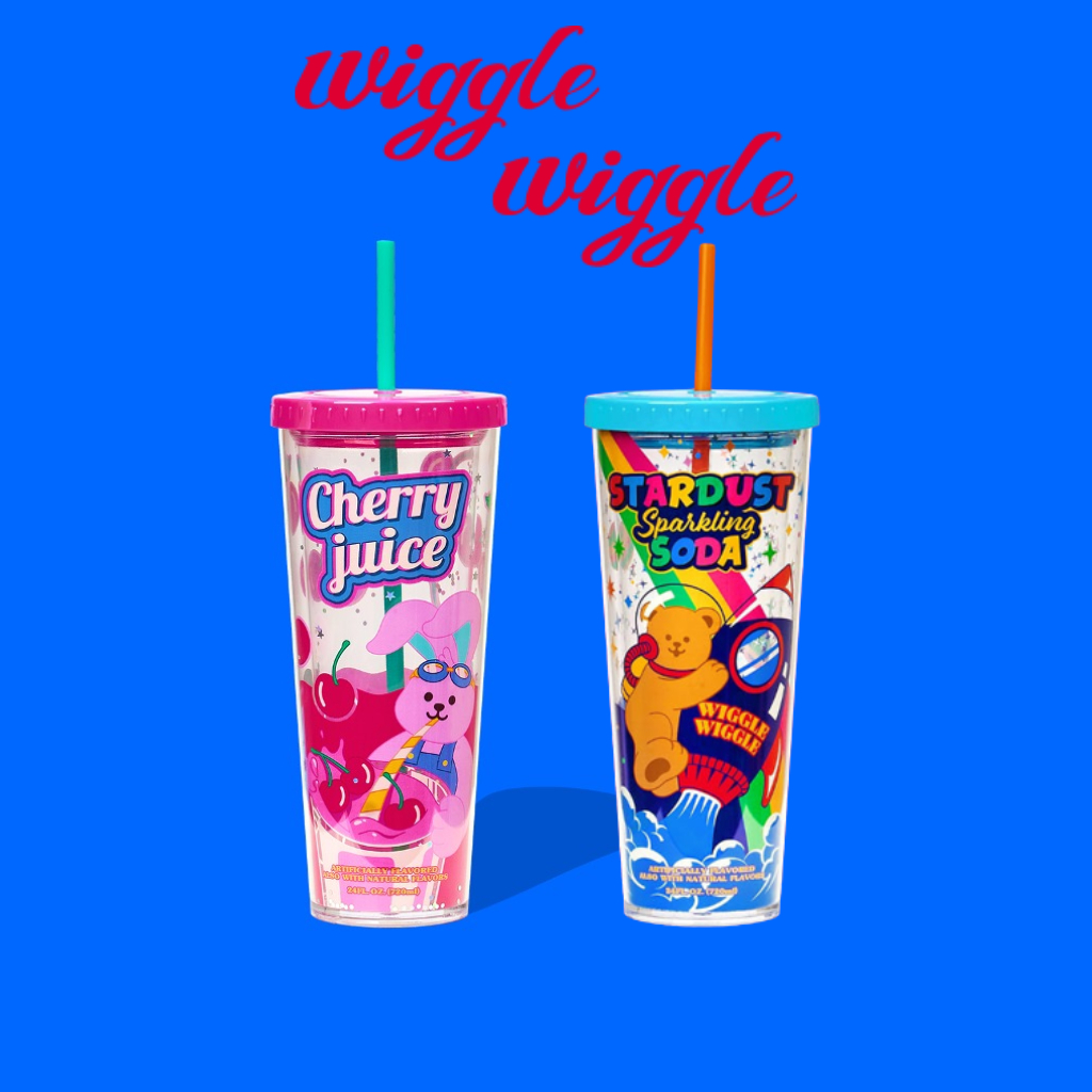 [Wigglewiggle] Ly Nhựa Hai Lớp Cold Cup 710ml - Cherry Juice, Stardust Soda