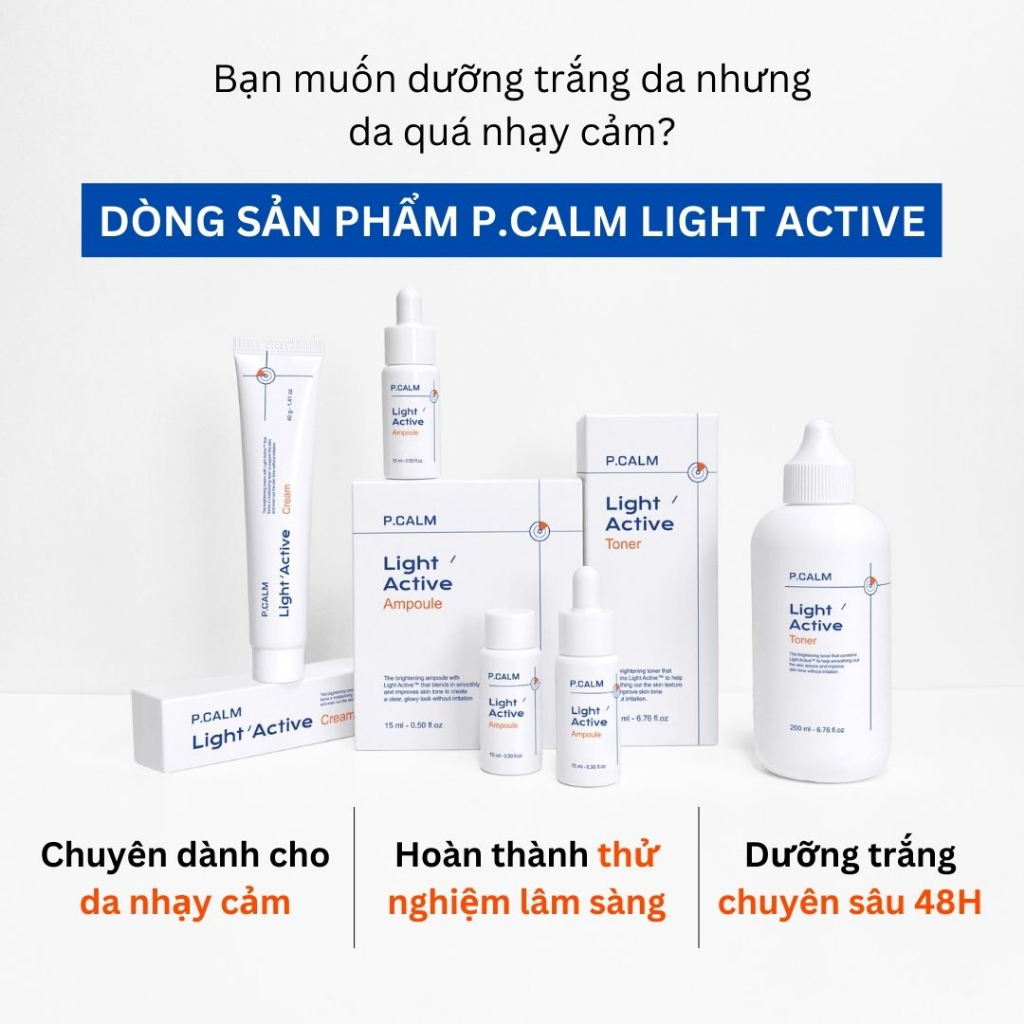 Kem dưỡng trắng sáng P.CALM Light Active Cream 40g