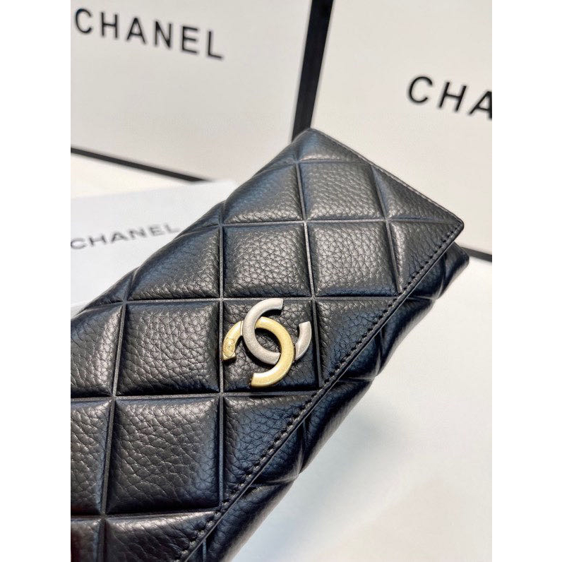 Ví Da Bò Dáng Dài Gấp Đôi Thời Trang Cao Cấp Cho Nữ