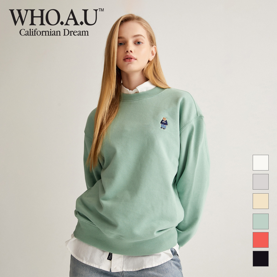 Áo sweatshirt WHOAU WHMWD1218U Steve chất liệu 56% cotton 44% polyester tay dài dáng rộng thời trang unisex