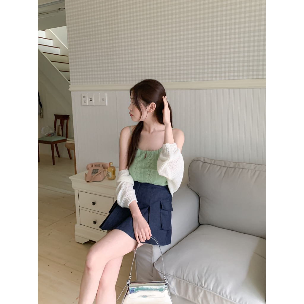 Chân Váy Jean Mini Có Túi Hàng Mới y2k