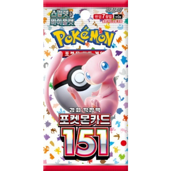 Thẻ pokemon 151 booster hàn quốc 1 gói