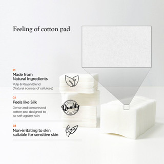 [P.CALM] Hộp Bông tẩy trang P.CALM cotton pad 2 trong 1 (80 miếng)