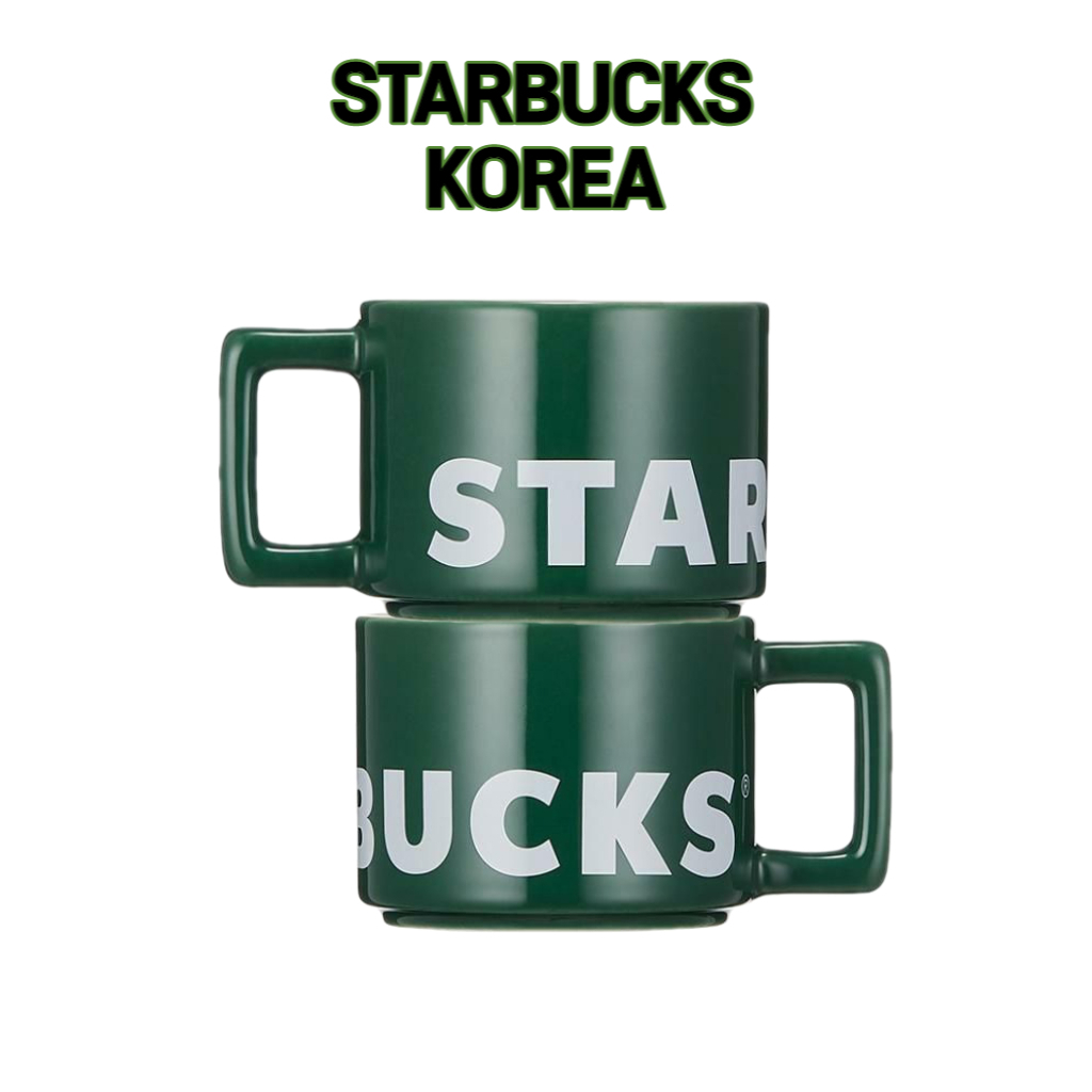 Starbucks Korea Wordmark Square Mug Cup 237ml