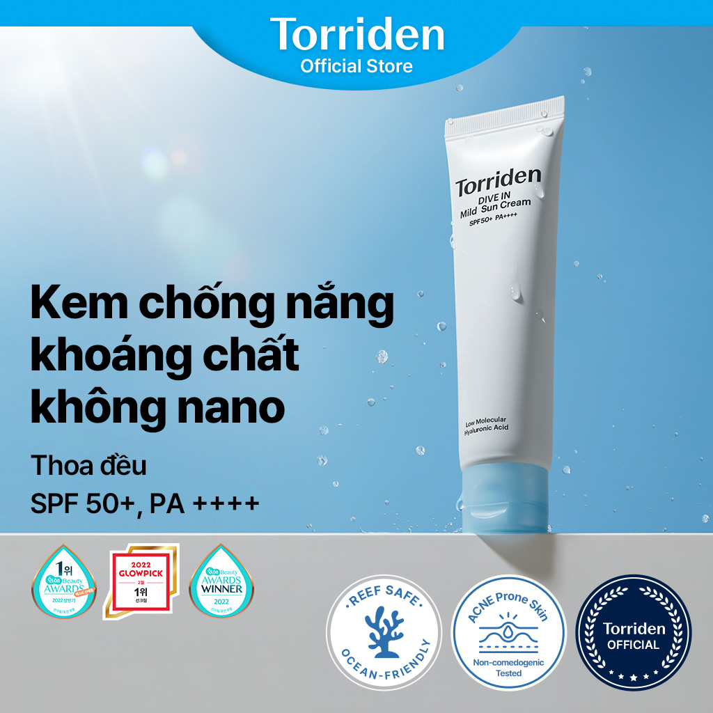 [Torriden Official] Kem Chống Nắng 3 Loại Dưỡng Ẩm Nhẹ Nhàng Lặn CICA Nâng Tông Da Chống Nắng 2ml * 6ea