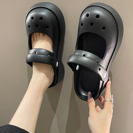 Tikp Giày nữ Tikp Sandals nữ màu dày đế chống trượt rỗng thoải mái kích thước 36-41