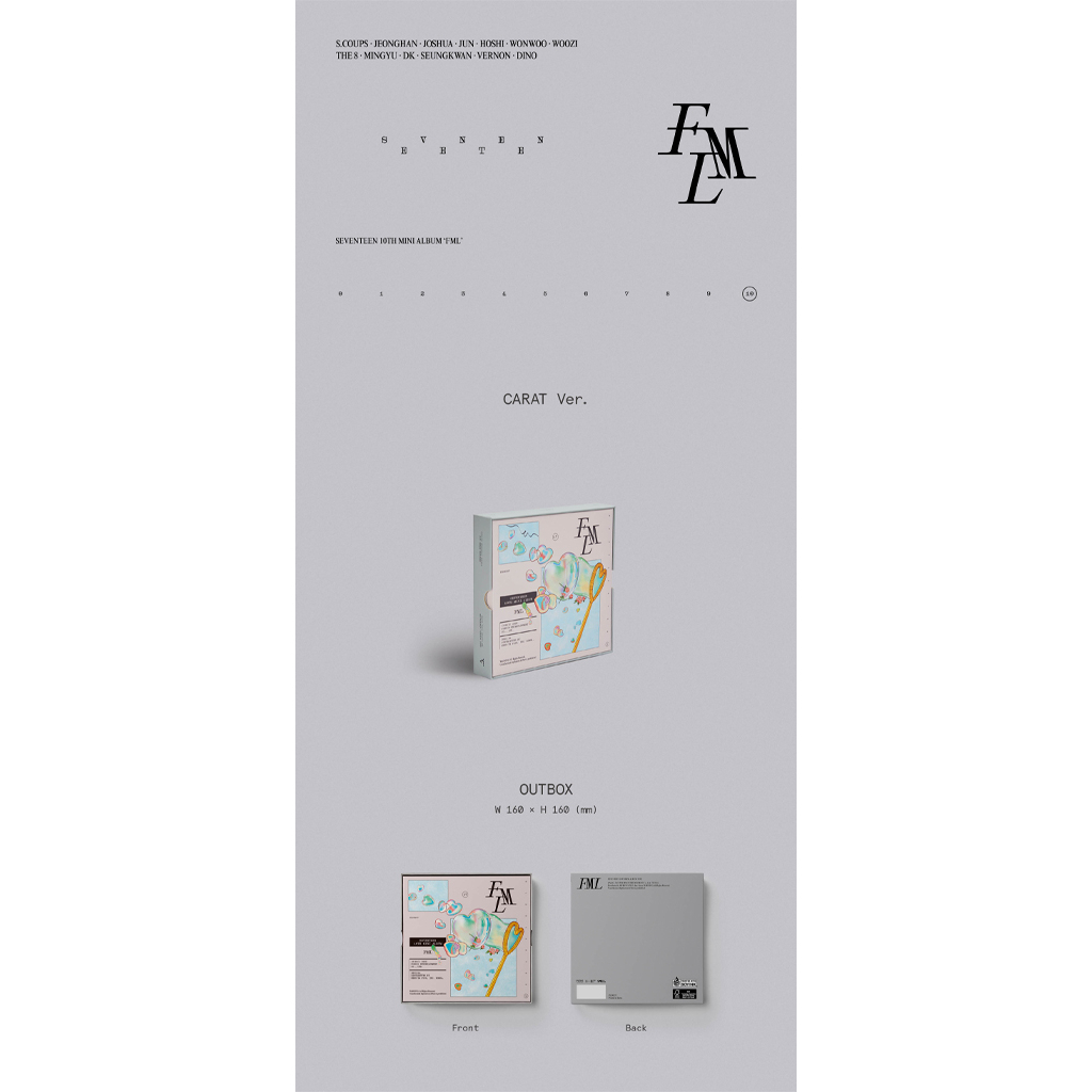 Mini album thứ 10 FML KPOP GOODS phiên bản CARAT Hybe Labels SEVENTEEN