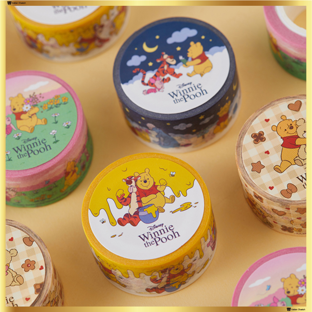 Cuộn Băng Keo 4 Loại 7m Hình Gấu Pooh Đáng Yêu