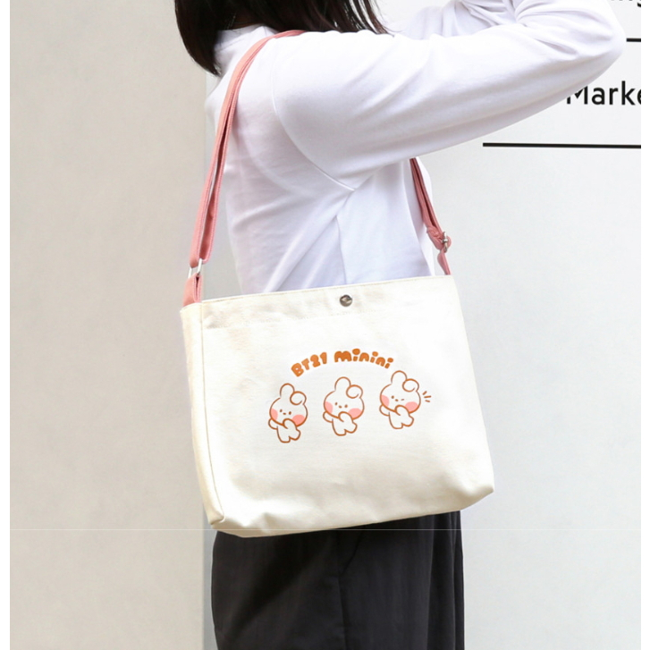 Túi Đeo Chéo Vải Canvas minini BT21 Chính Hãng