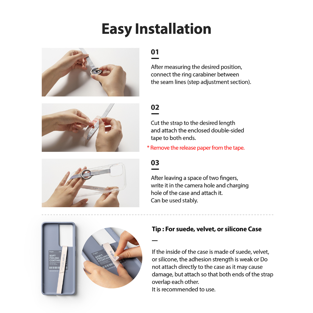 RINGKE Ring Band Strap Dây Đeo Thiết Kế Cho Điện Thoại Thông Minh Và Các Thiết Bị