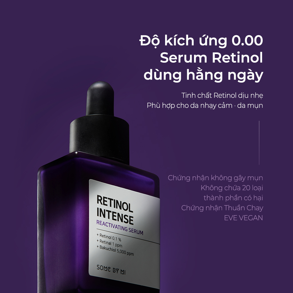 Tinh Chất RETINOL 0.1% với Collagen và Peptides Some By Mi Retinol Intense Reactivating Serum 30ml