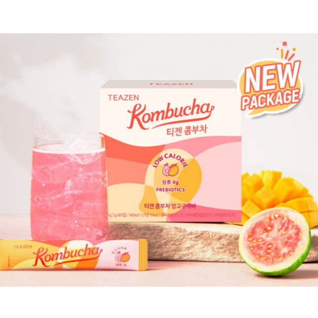 Trà lên men KOMBUCHA tốt cho sức khỏe hương chanh/berry/cam chanh/Quả đào 5g X 10T/30T