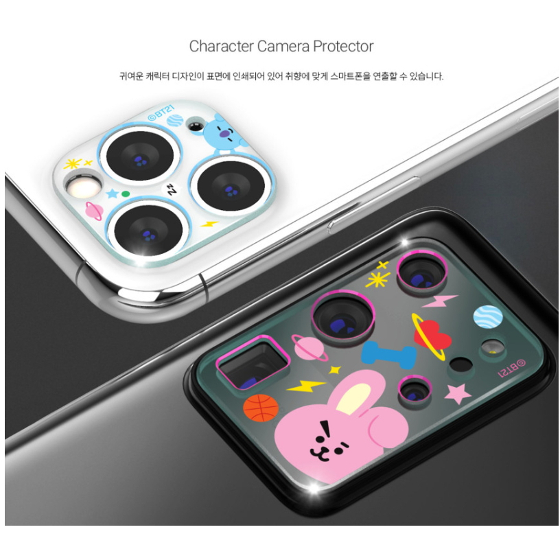 Ốp Điện Thoại Bảo Vệ Camera In Hình BT21 Cho IPhone
