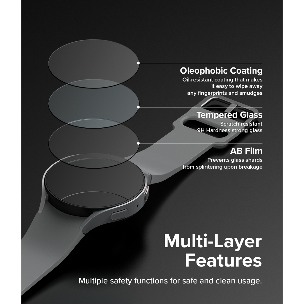 RINGKE Kính Cường Lực Bảo Vệ Màn Hình Chống Trầy Cho Galaxy Watch 6 40mm