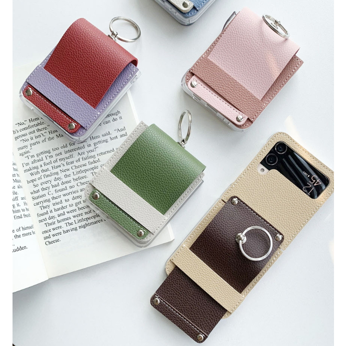 Ốp Điện Thoại 2 Màu Có Vòng Đỡ Cho Samsung GALAXY Z Flip3 / 4