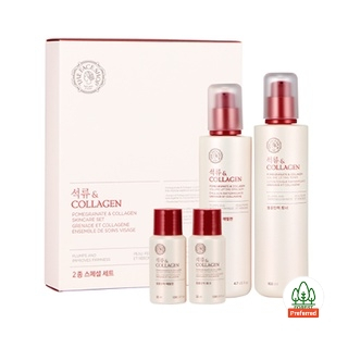 Bộ 2 Sản Phẩm Dưỡng Da Chiết Xuất Lựu Và Collagen Thương Hiệu The Face Shop