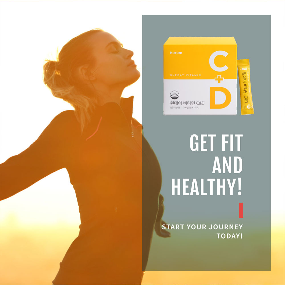 HURUM Tinh Chất Vitamin C + D Nuôi Dưỡng Da 2g x 100ea