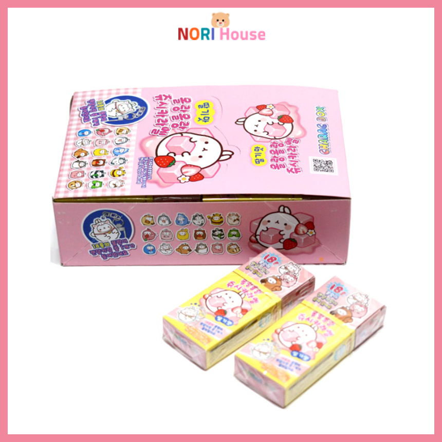 Móc Khóa Hình Quả Dâu Molang Jucy Caramel Xinh Xắn