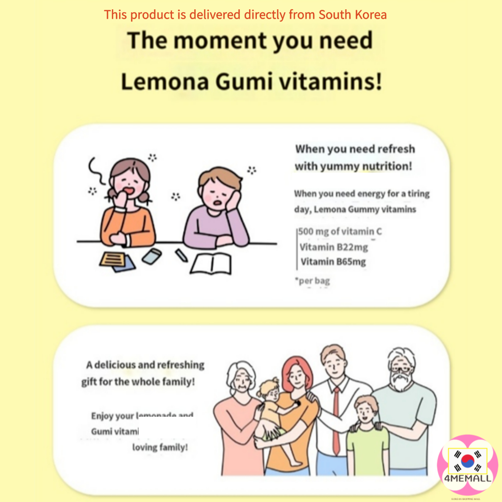Hàn quốc lemona dr. Kẹo dẻo you gummy vitamin 43g 1p lemona vitamin jelly lemona vitamin candy 2p, 5p