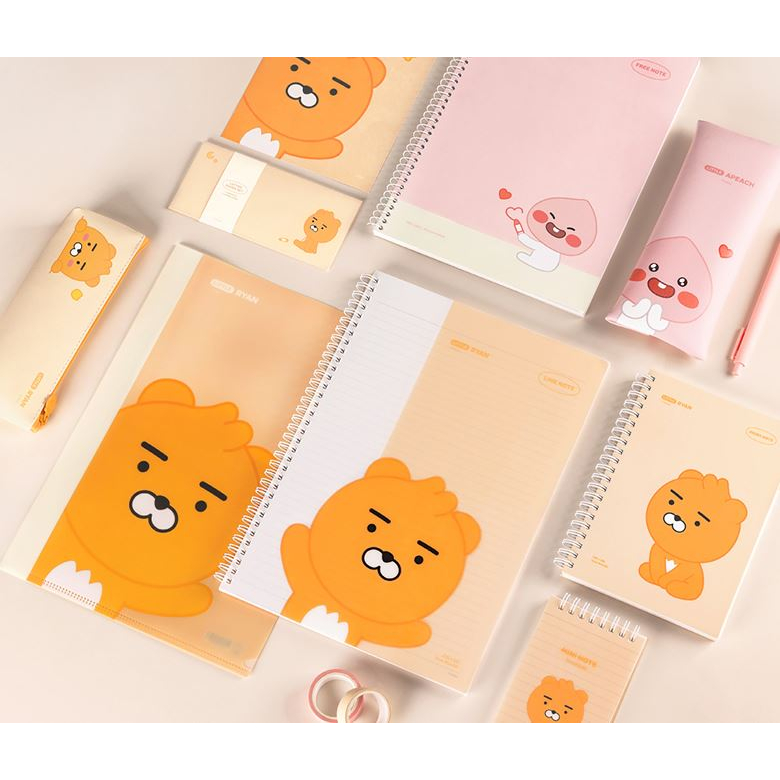 Kakao Friends Spring Memo Pad Note Tiêu chuẩn Spring Practice Range Apeach Ryan Memo Memo Pad Study 
