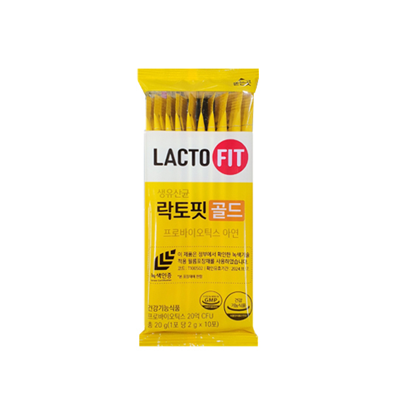 Hàn Quốc LACTO-FIT vàng ProBiotics 2g x 10 gói , 30 gói , 50 gói (Không có hộp)