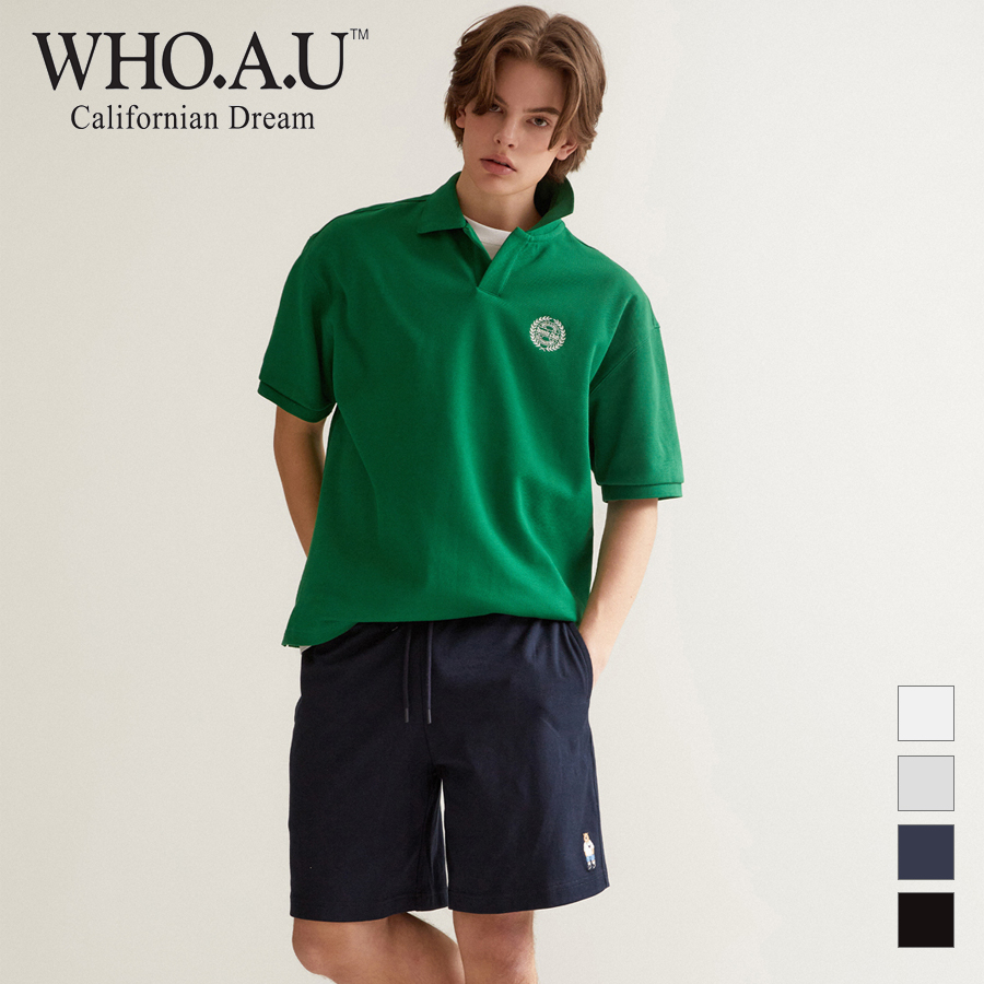 Quần short WHO.A.U WHTMD2402U Steve Embroidery Half Pants