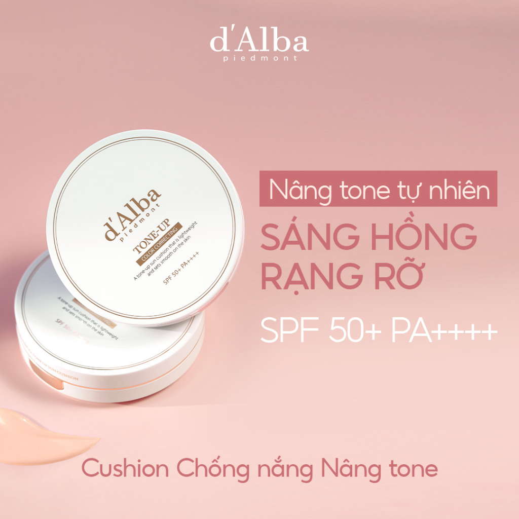 [d'Alba Official] Phấn nước chống nắng nâng tông SPF 50 + PA + + + + d'Alba Tone Up Sun Cushion