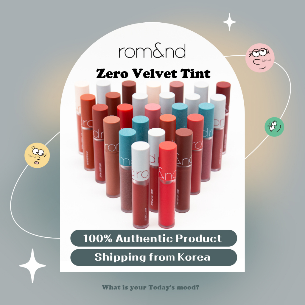 ZERO VELVET TINT (23 màu) | Son Lì Lâu Trôi Chống Nhòe Lên Màu Đẹp romand Lip