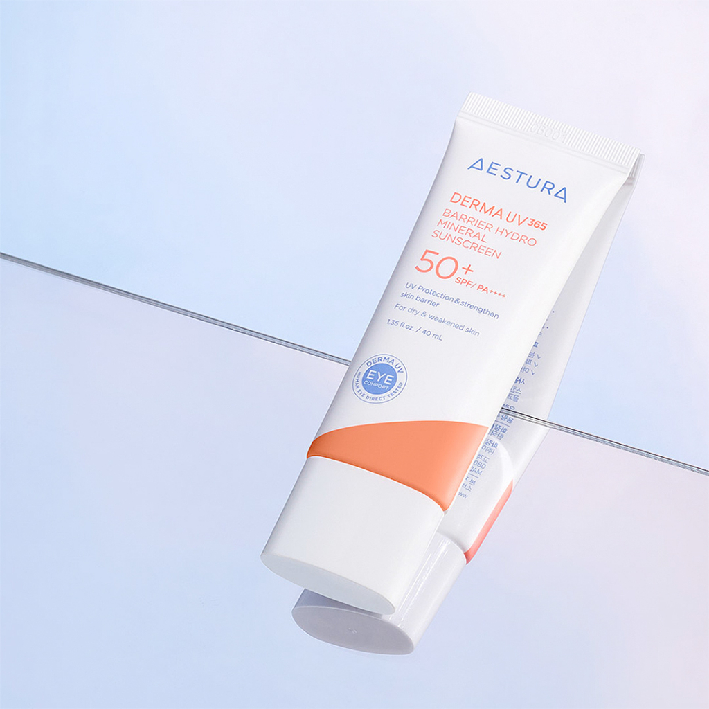 AESTURA Derma UV 365 Barrier Hydro Mineral Sun Block / Red Calming Tone-Up Sunscreen Kem Chống Nắng Aesturaderma uv 365 barrier Chống Tia uv Làm Dịu Tông Màu Da pa + + + - Bảo Vệ Da