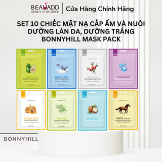 Set 10 chiếc mặt nạ cấp ẩm và nuôi dưỡng làn da, dưỡng trắng Bonnyhill Mask Pack - BeauAdd Korea