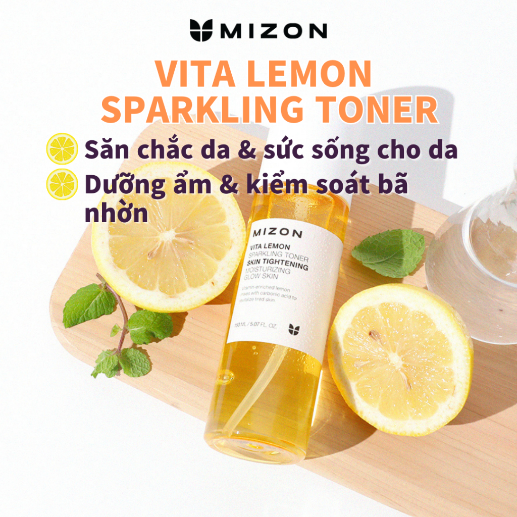 Toner MIZON Vita chanh lấp lánh làm bóng da 150ml