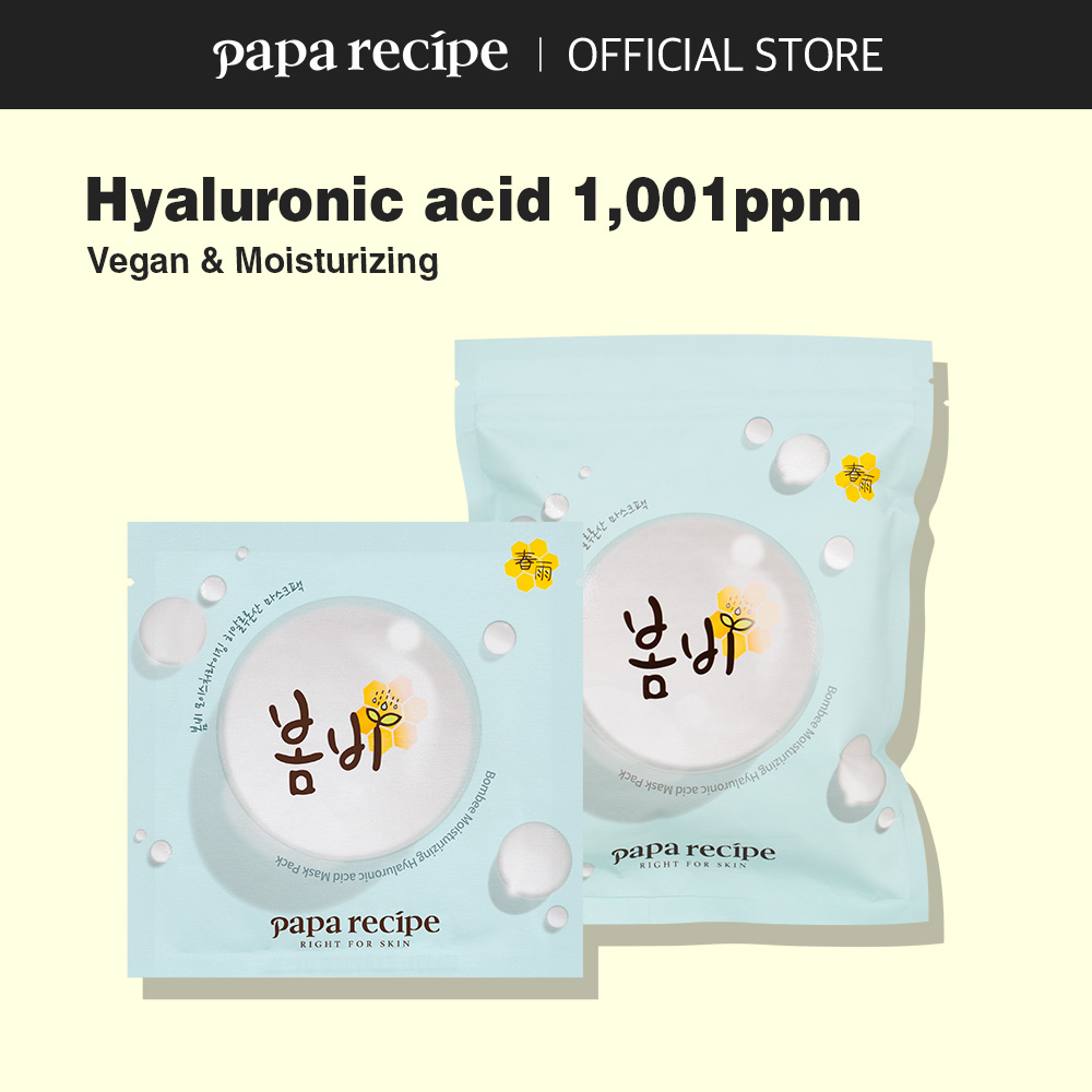 Papa recipe bombee Mặt Nạ hyaluronic acid Dưỡng Ẩm (20g * 10 Tờ)