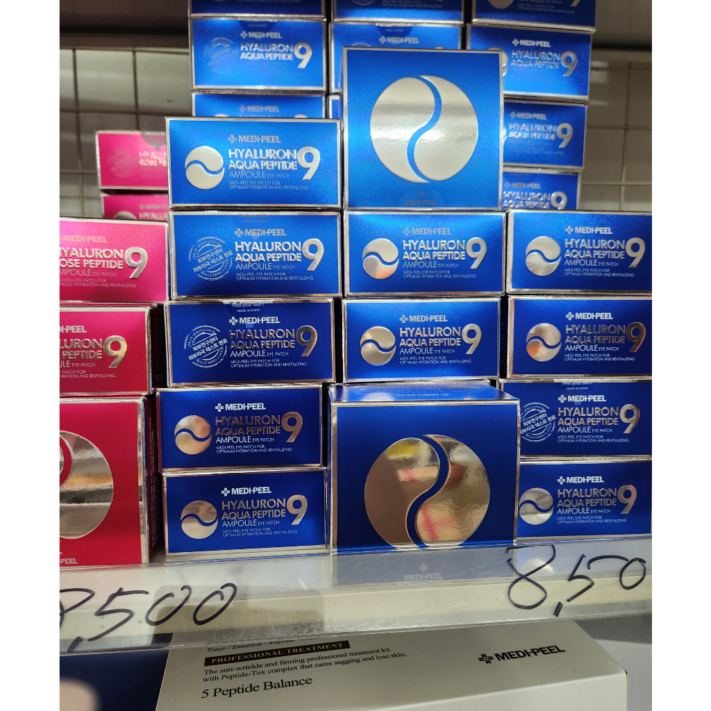 Medi-Peel Mặt nạ mắt MEDIPEEL HYALURON AQUA PEPTIDE 9 AMPOULE EYE PATCH Hàn Quốc 1.6g x 60 miếng