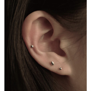 Bông Tai Mạ Bạc 925 Nhiều Lớp Phong Cách Hàn Quốc