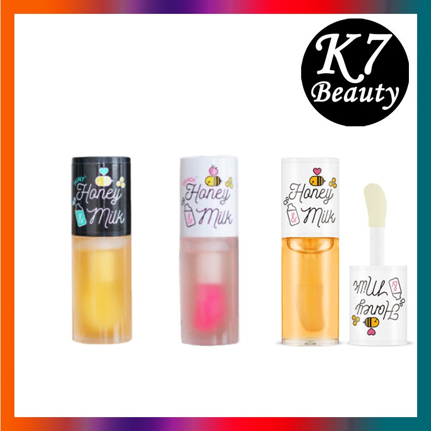 Dầu dưỡng môi A'PIEU mật ong & sữa bạc hà/ đào 5g