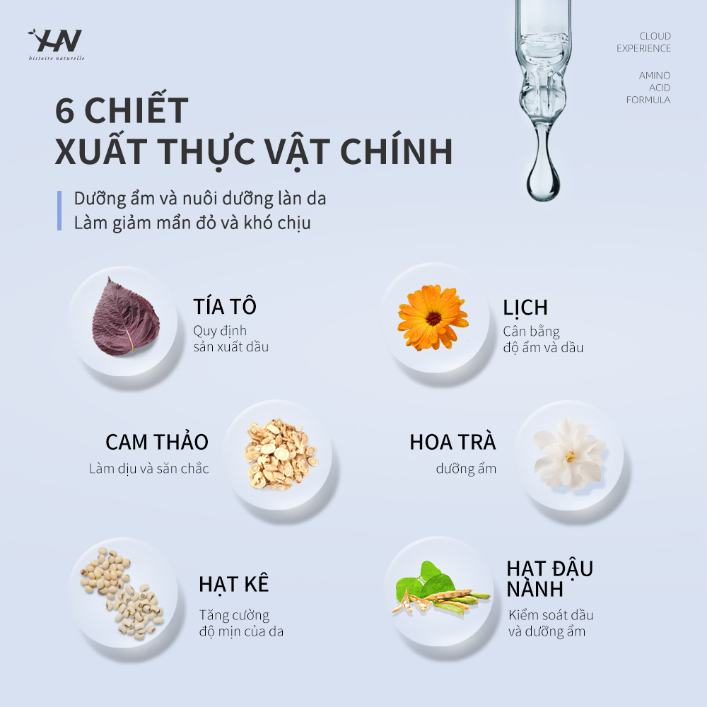 Sữa rửa mặt Lactobacillus HN. Histoire Naturelle Probiotic và Prebiotic Cleanser giúp làm sạch sâu và tăng cường hàng rào bảo vệ da.