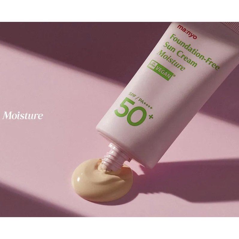 Kem Chống Nắng Thuần Chay Nâng  Tông Che khuyết Điểm Manyo Foundation -Free Sun Cream Moisture 50ml SPF50/PA++++ 50ml