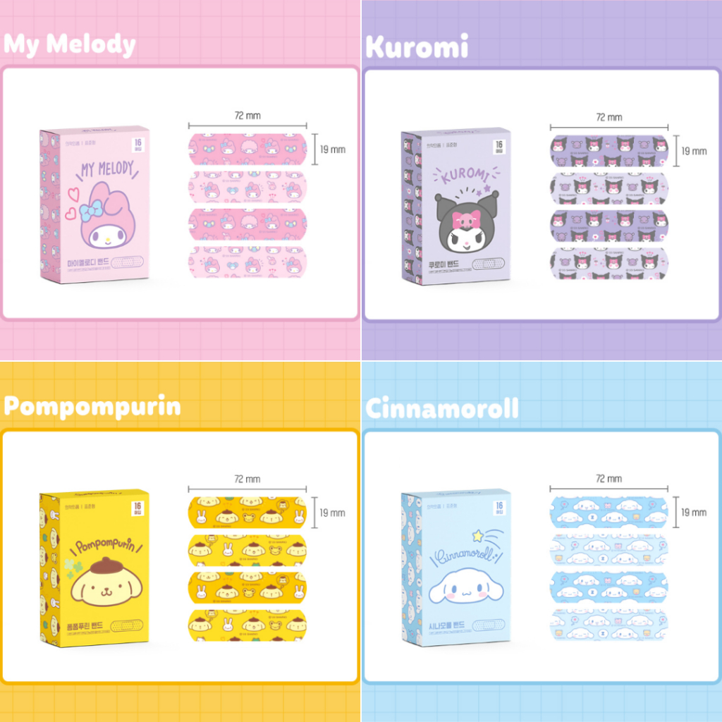 Dây Đeo Họa Tiết Nhân Vật Hoạt Hình my melody / kuromi / pompompurin / cinnamoroll 16p