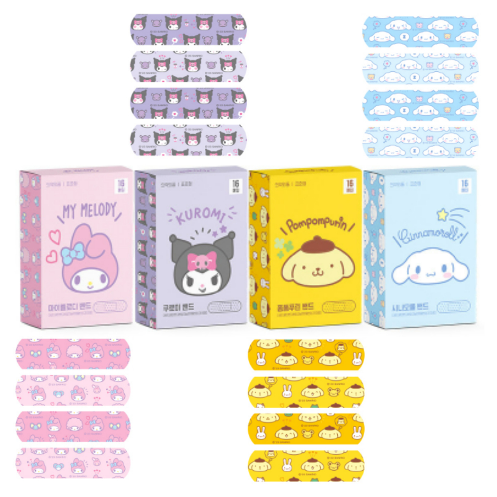 Dây Đeo Họa Tiết Nhân Vật Hoạt Hình my melody / kuromi / pompompurin / cinnamoroll 16p