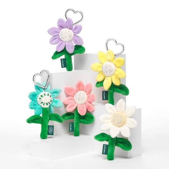 Móc Khóa Hoa carlyn x freshiplush 5 Màu Chính Hãng 100%